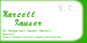 marcell kauser business card